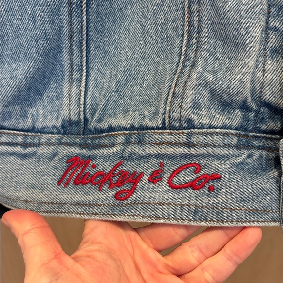 Vtg Mickey & Co. Denim Jacket Embroidered 90s Disney Size Medium - Picture 4 of 6
